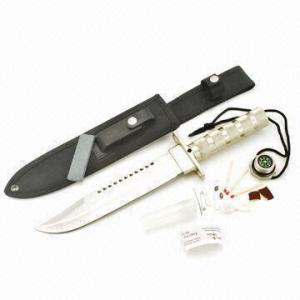 China Survival Knife with Aluminum Handle, Made of 420 Stainless Steel, Measuring 14-inch on sale 