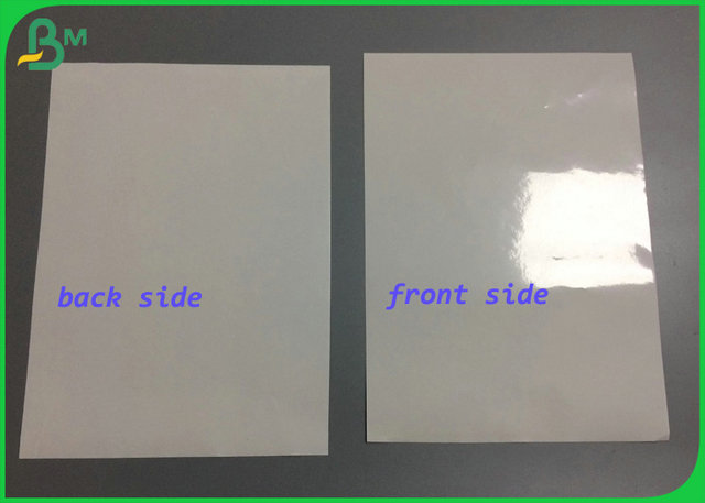 White Mirror Coated 1 Side 80gsm 90gsm Chrome Coated Paper To Juice bottles Label 