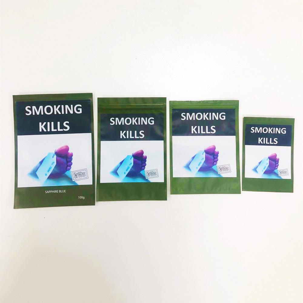 Smoking Leaf Cigarette Packaging Plastic Rolling Tobacco Pouch with Cellophane Bag