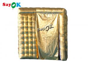China 2.4m 8ft Gold Color Arc Inflatable Photo Booth Backdrop With Inner Air Blower on sale 