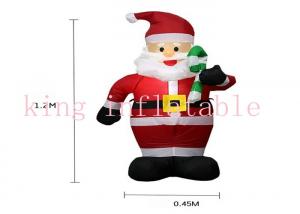 China 210D Nylon Customized Giant Outdoor Inflatable Santa Claus For Yard on sale 
