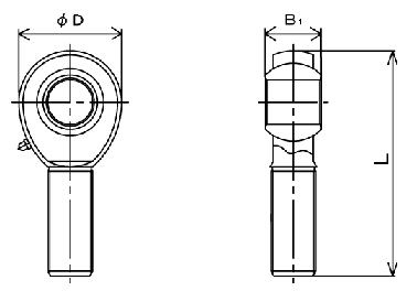 Ball joint rod end bearing PHS 8, PHS8