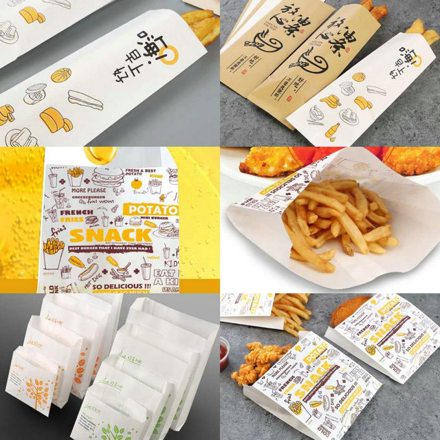 120GSM Food Grade Kraft White Paper With Customized Size To Wrap The French Fries