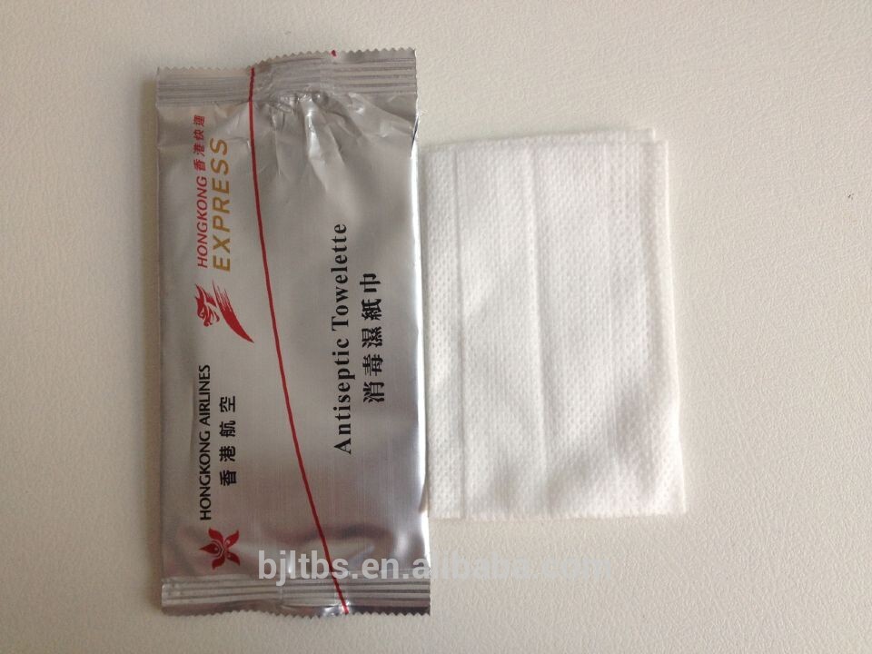 OEM manufacture single package Airlines wet wipes
