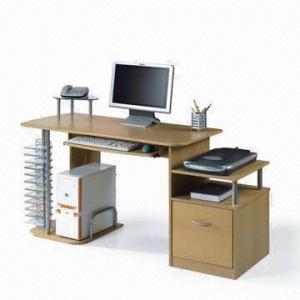 China Computer Desk, Available with MDF Vacuum Absorb PVC Finish on sale 