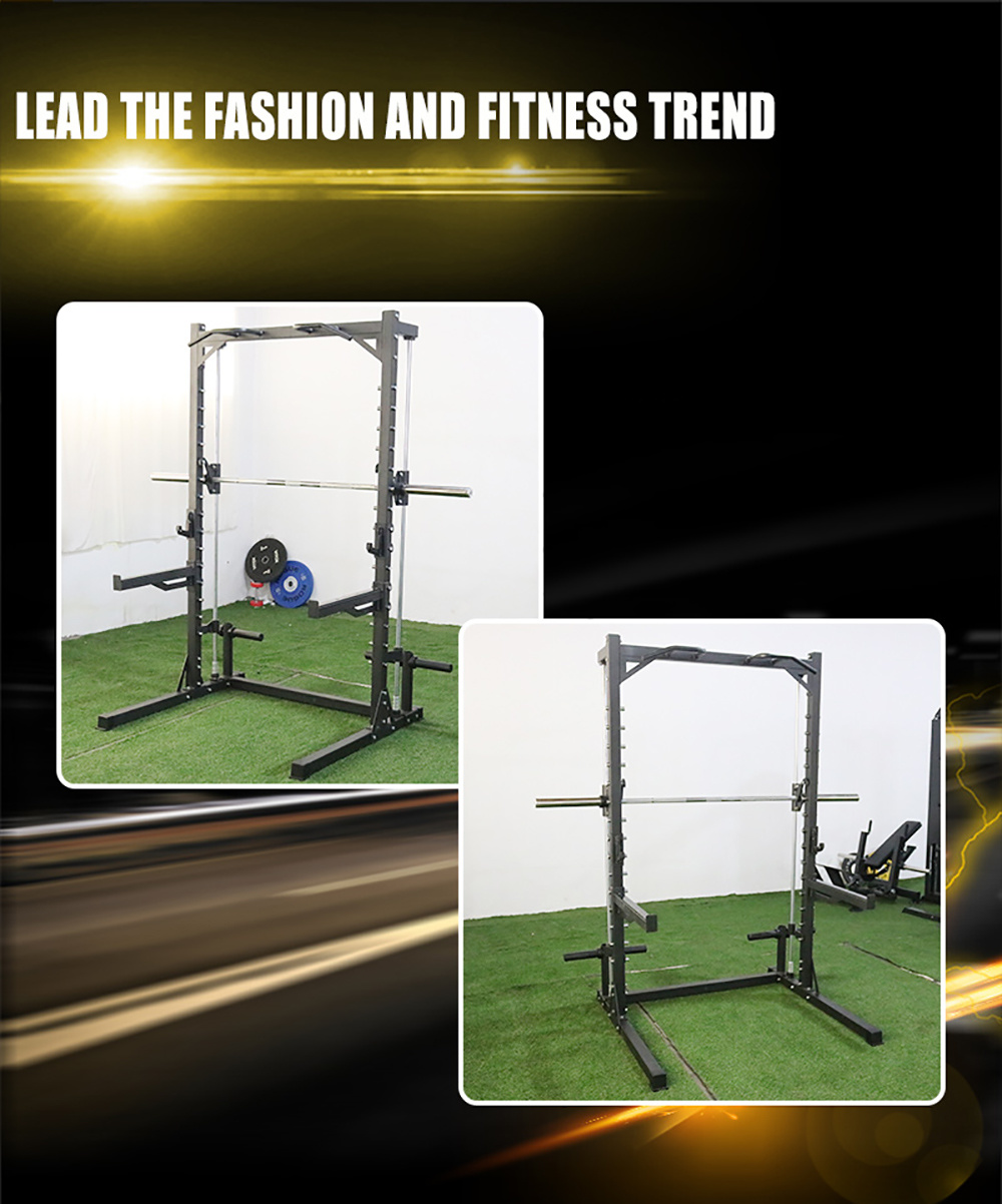 Gym Fitness Accessories Equipment Adjustable Portable Weightlifting Barbell Squat Rack Power Rack