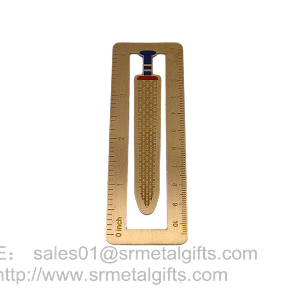 China Custom Metal ruler Bookmarks wholesaler