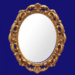 China 4034 Luxury Furniture Wall Mirror / PU Carved Decorative Mirrors Frame on sale 