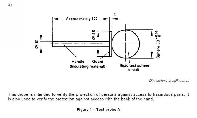 50N IEC 60529 IP1X Ingress Protection Test Equipment 0