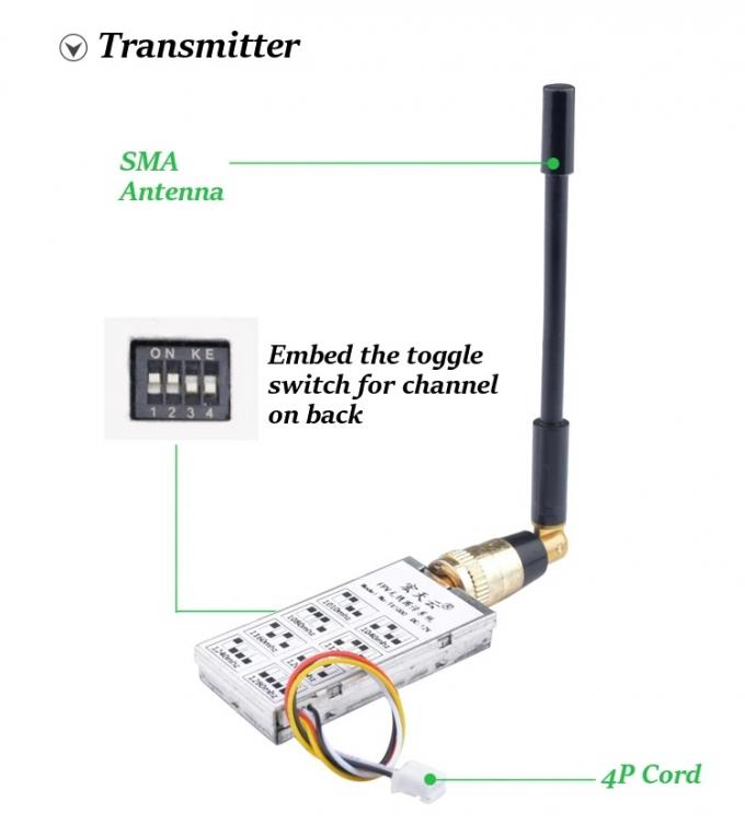 1.2G FPV Drones Video Transmitter 10km AV Wireless Sender Real-time Monitoring 1
