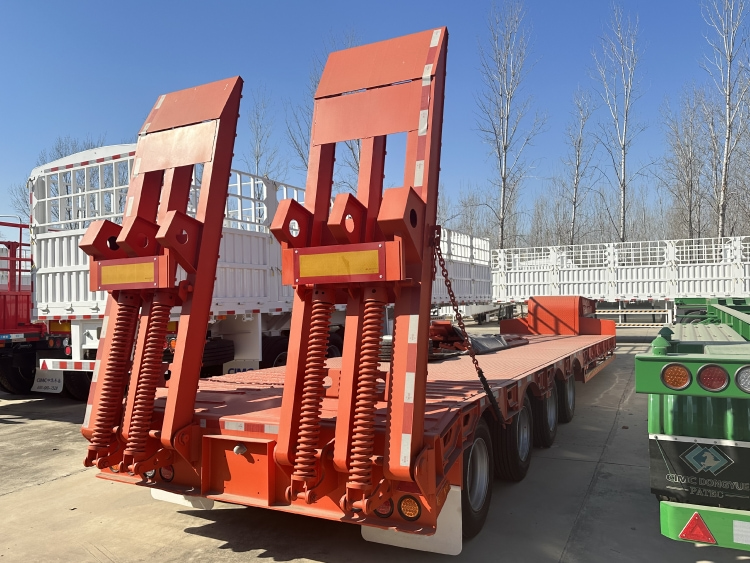 CIMC 4 Axle 100t Lowbed Trailer for Sale in Guyana | Lowbed Trailer Truck | CIMC Semi Trailer