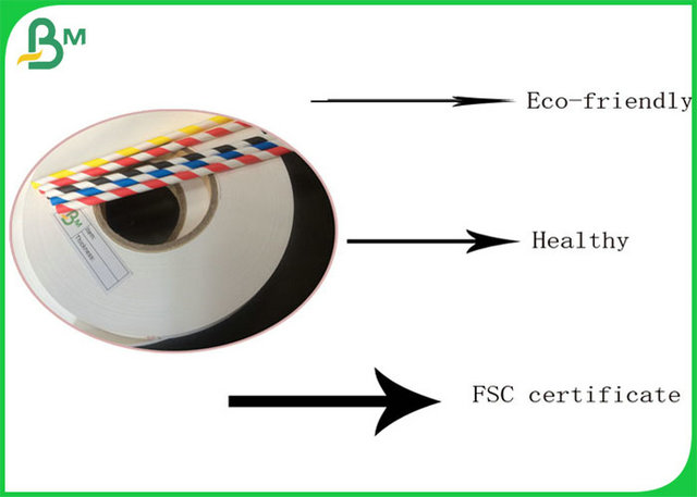 60gsm 120gsm 14mm 15mm Width Food Grade Paper Roll 100% FSC Certificate 