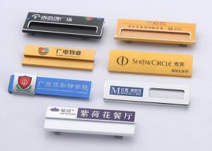 China Metal Custom Name Tag Badges , Unique Name Badges Template Aluminum Muilti Color on sale 