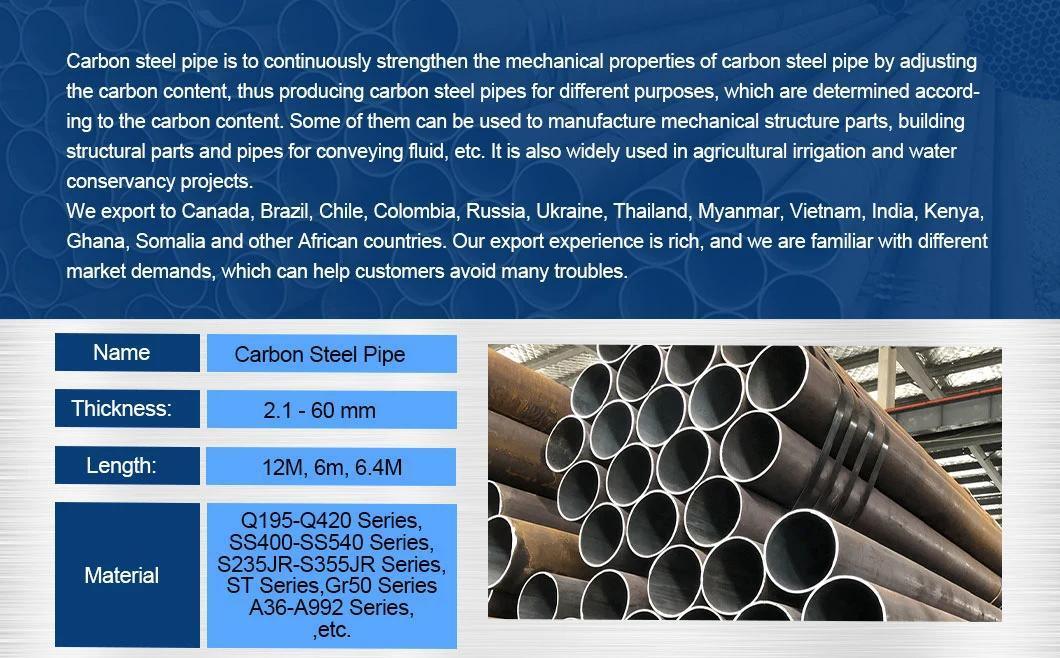 St37 C45 A106 Gr. B A53 20# 45# Q355b Seamless Carbon Steel Tube