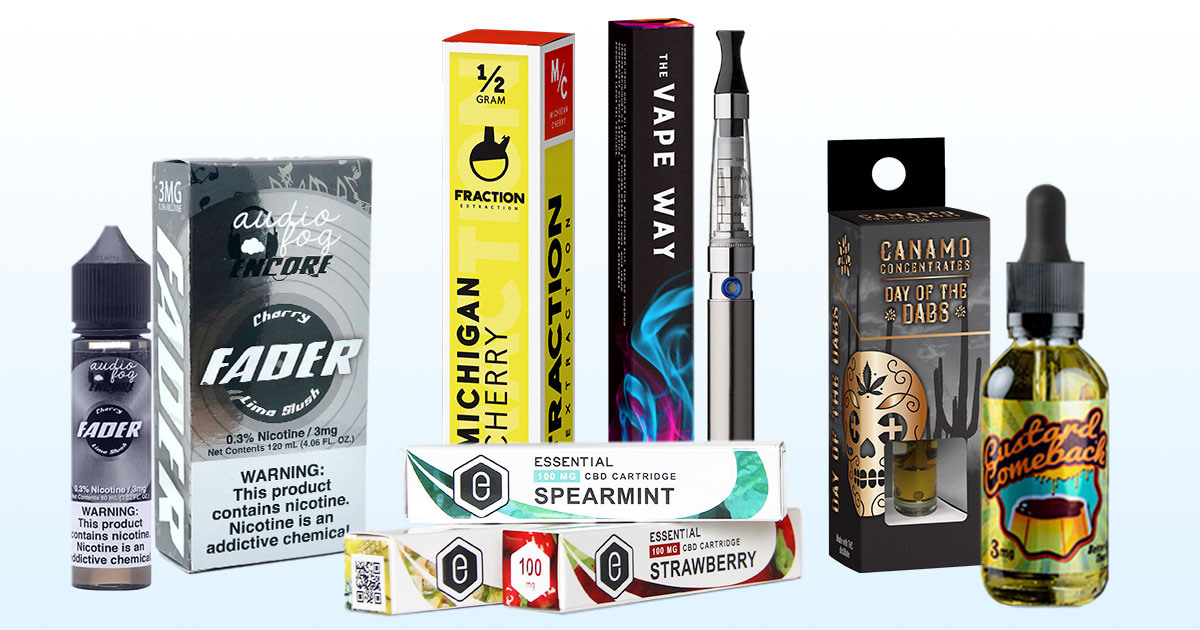 Kraft Paper Cardboard Electronic Cigarette Cartridge Vape Packaging Box