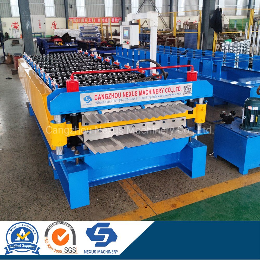 Double Layers Trapezoidal Sheet Rib Type Roofing Roll Forming Machine
