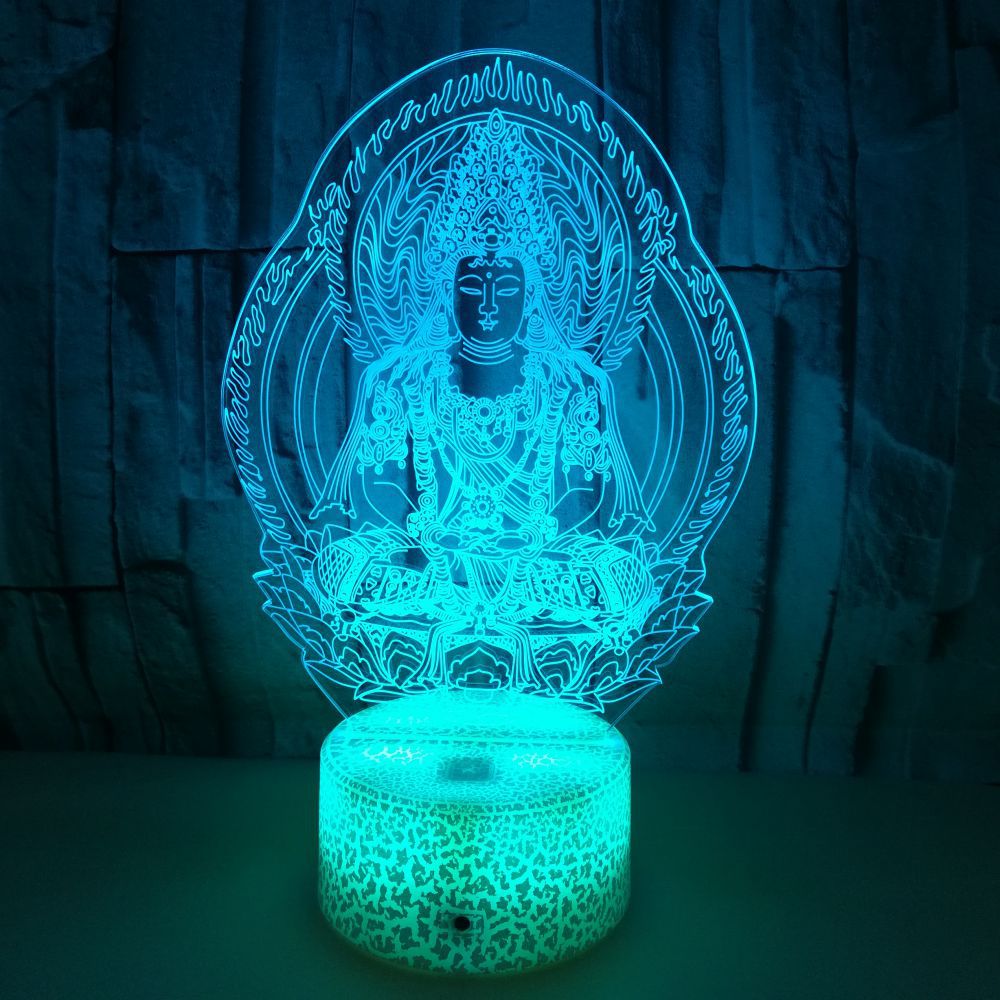 OEM picture 3D creative small table lamp Buddha statue LED decoration personalized custom gift table lamp night light