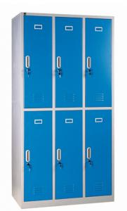 China metal blue 6 door office locker cabinet for sale on sale 