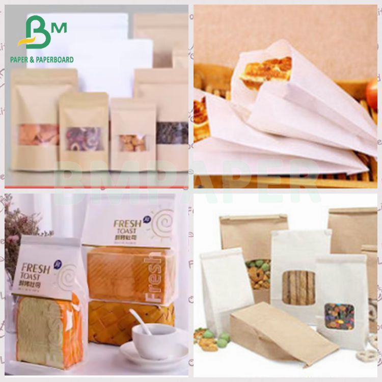 100gsm Eco Friendly Safety White Kraft Food Paper For Nuts Wrapping In Reel 1100mm