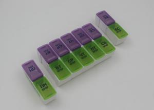 China Promotional Pocket PP Plastic Pill Box With Date Letters / Two Week Pill Organizer on sale 