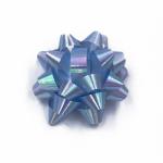 Christmas Decoration 4cm Star Ribbon Bow Iridescent Blue Gift Bows