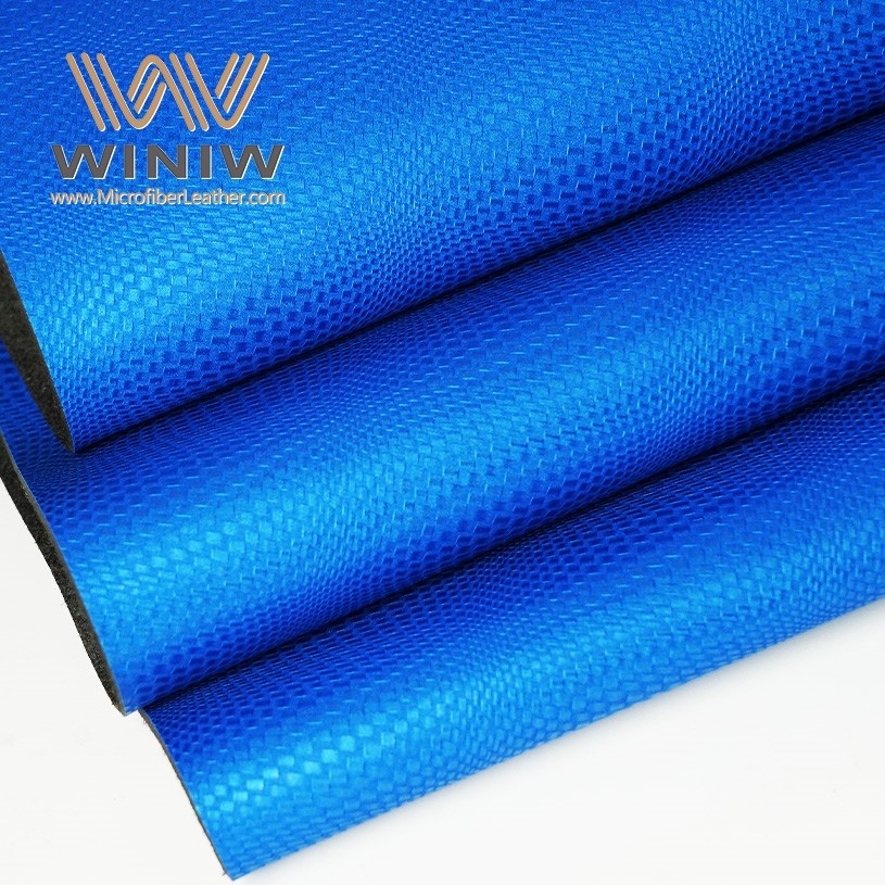 0.8mm Thickness Blue Vegan PU Micro Leather Shoe Upper Material