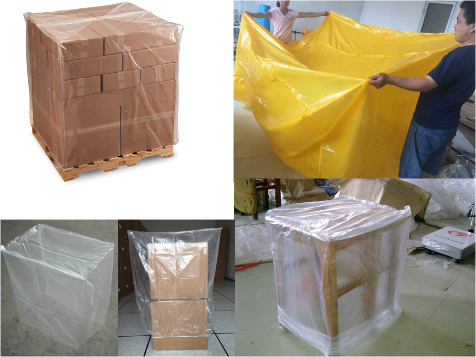LDPE 100mic clear plastic anti aging UV resistant dust proof waterproof reusable pallet cover