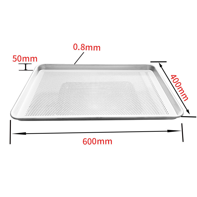 Logo Engraved Perforated Oven Baking Tray Made of Aluminum Alloy