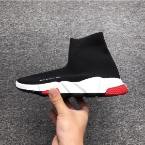 China BALENCIAGA SPEED TRAINERS MENS SHOES BLACK AND RED BEST SELLER on sale 