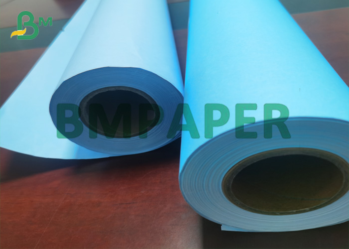  80gsm Double Single Side Matt Blue CAD Plotter Printing Paper Roll (3)
