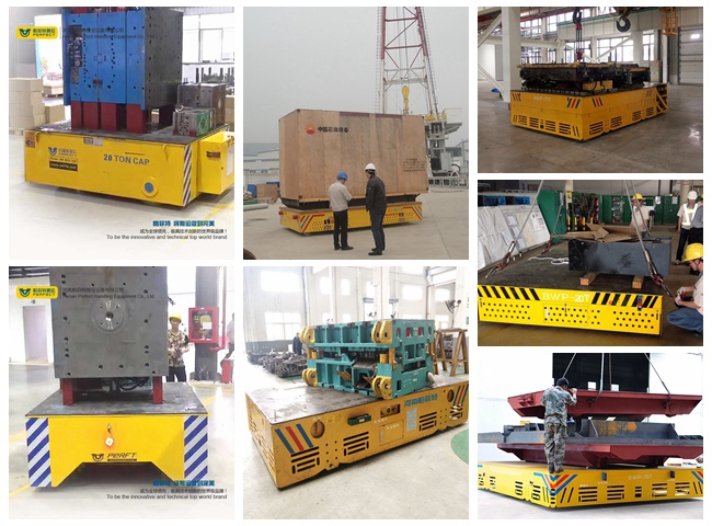 Heavy load custom motorized industrial material handling trackless transfer car