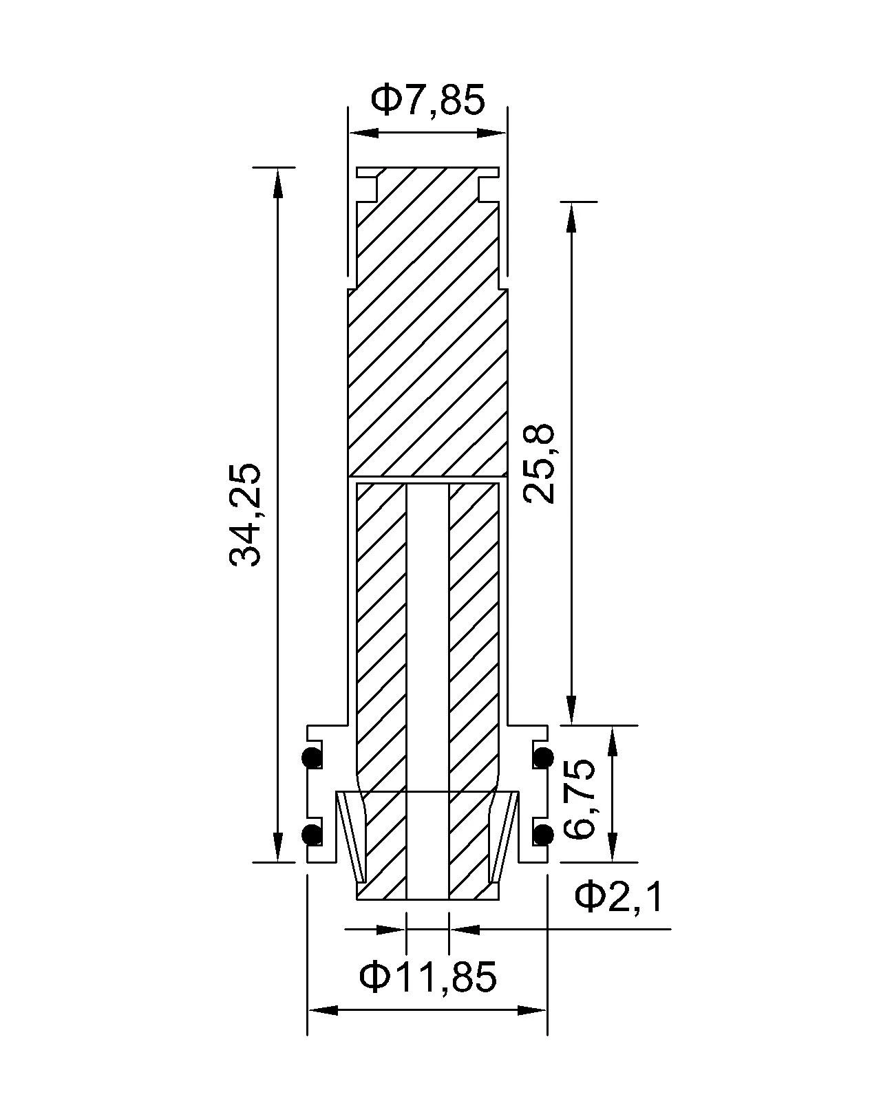 Dimension of BAPC207024001 Armature Assembly: