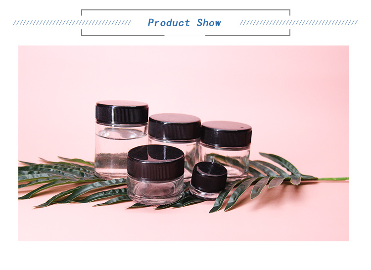 15g 30g 50g 80g 100g 250g Clear Cosmetic Glass Jars Cream Jars