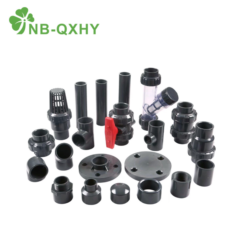 China UPVC Water Pipe Fitting DIN Standard Grey Plastic Pipe Fitting PVC Pipe Fitting