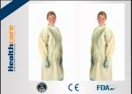 Non Woven Disposable Isolation Gowns 20-60G Protective Wear Blue / Yellow / White Color
