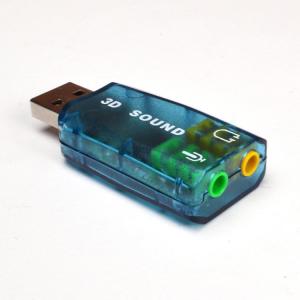 China Blue Male USB 5.1 External independent sound card with CM108 chip support DirectSound 3D effect on sale 