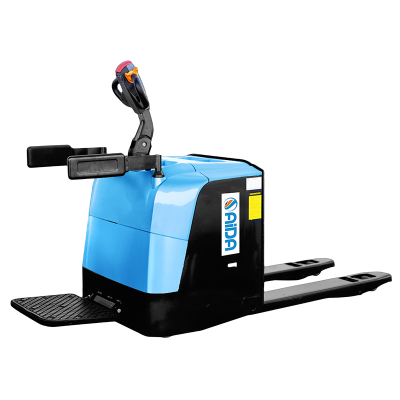 Aida 3000kg 3ton Capacity Stand-on Type Platform Electric Battery Rider Pallet Truck Loader with Brushless AC Motor