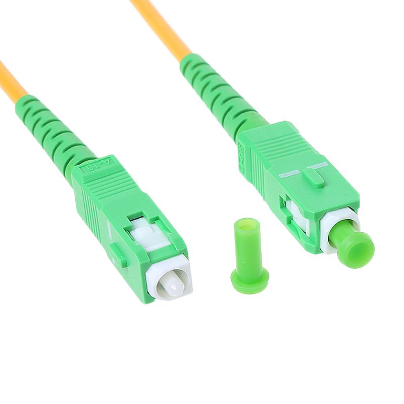 ELETECK SC APC-SC APC-SM 3mm Fiber Optic Jumper Cable Single Mode Extension Patch Cord