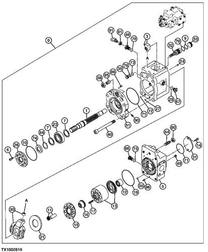 Hydraulic Fan Pump (With Regulator) John Deere Parts scheme