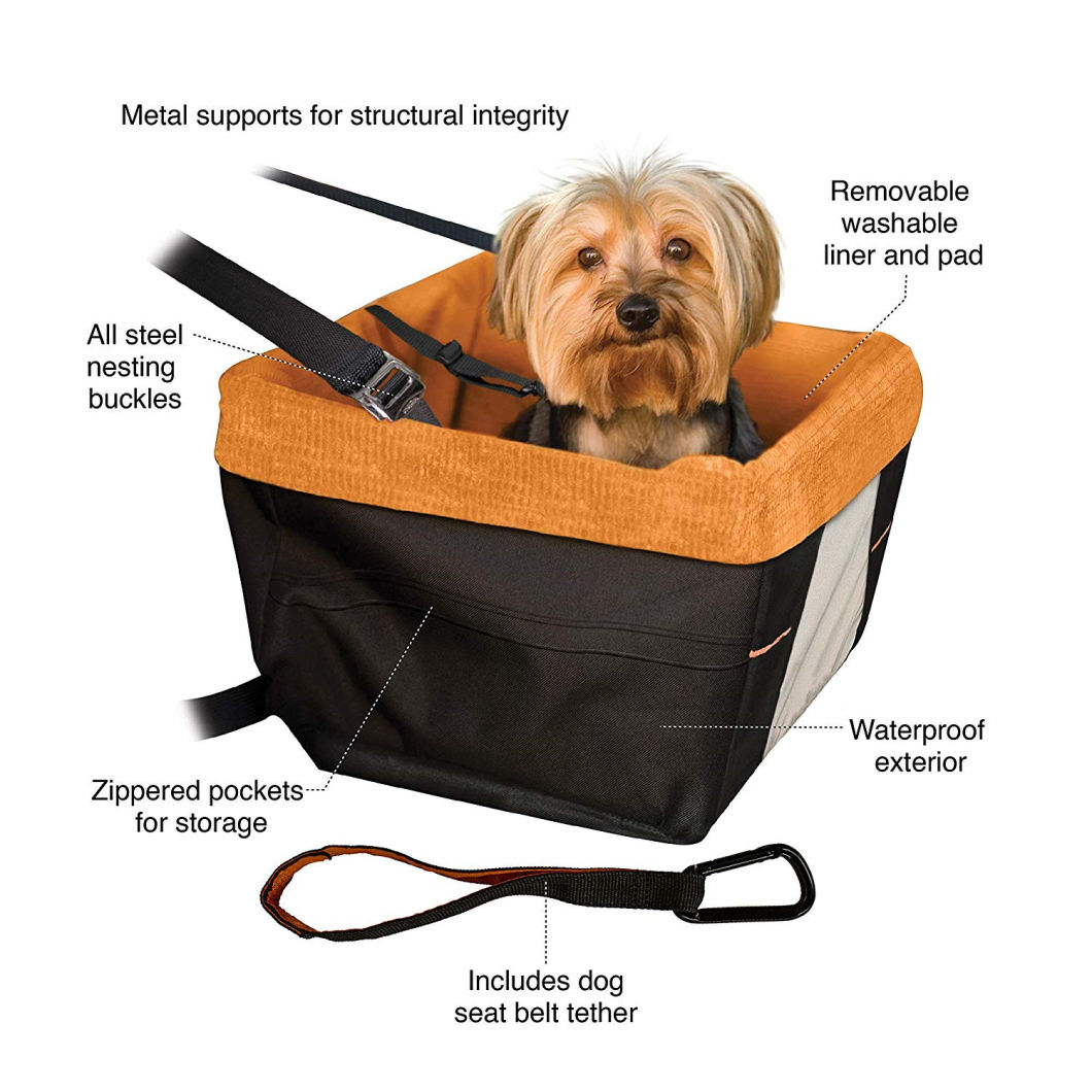 Foldable Car Seat Dog Cover Dog Car Seat with Seat Belt Pet Carrier Bag