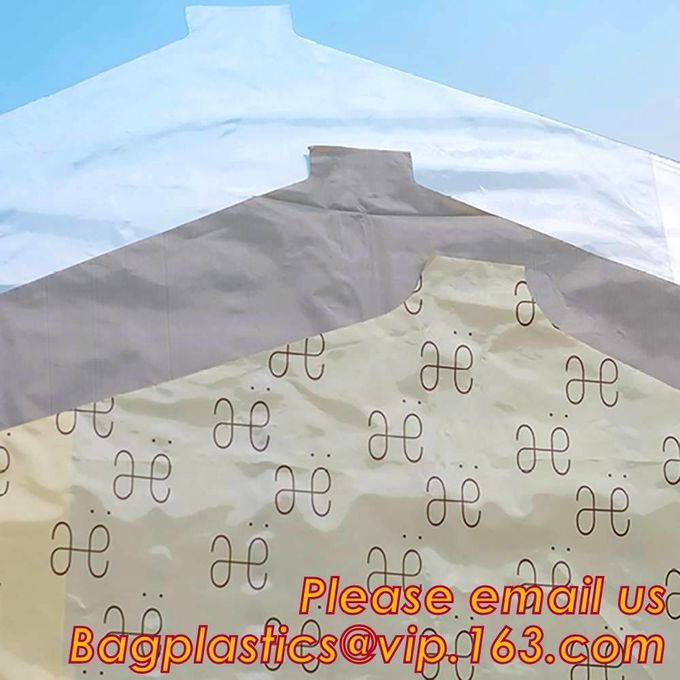 BIODEGRADABLE printed Laundry dry cleaning garment bag on roll,laundry suit garment packaging dry cleaning cover plastic 2