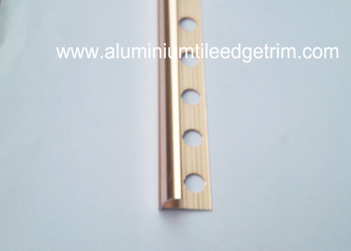 aluminium round edge tile trim rose gold