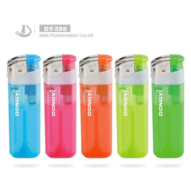 Dy-588 Best Quality OEM Transparent Disposable Gas Lighter