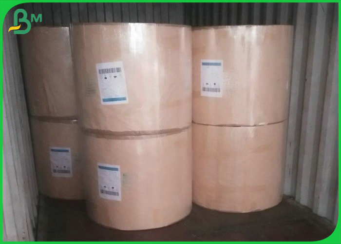 Single Side PE Laminated 80gsm To 300gsm Recycled Brown Kraft Paper Rolls 