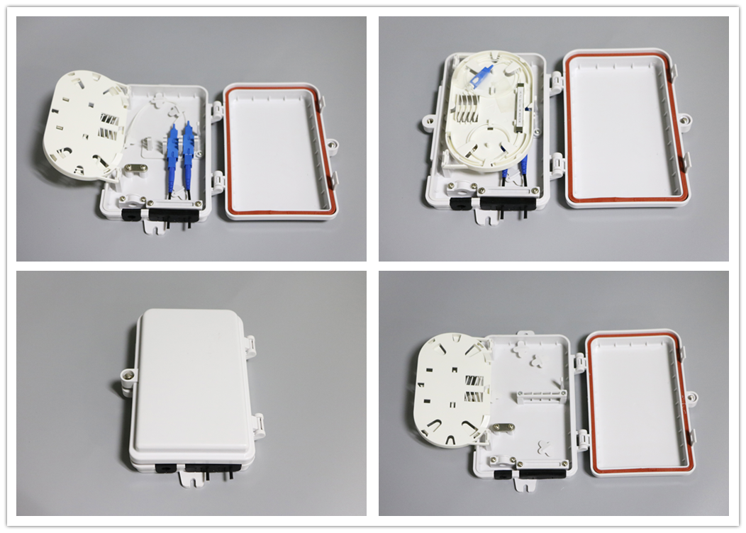4 Core Fiber Optic Distribution Box For Outdoor FTTH Drop Cable Optical Termination Box 0