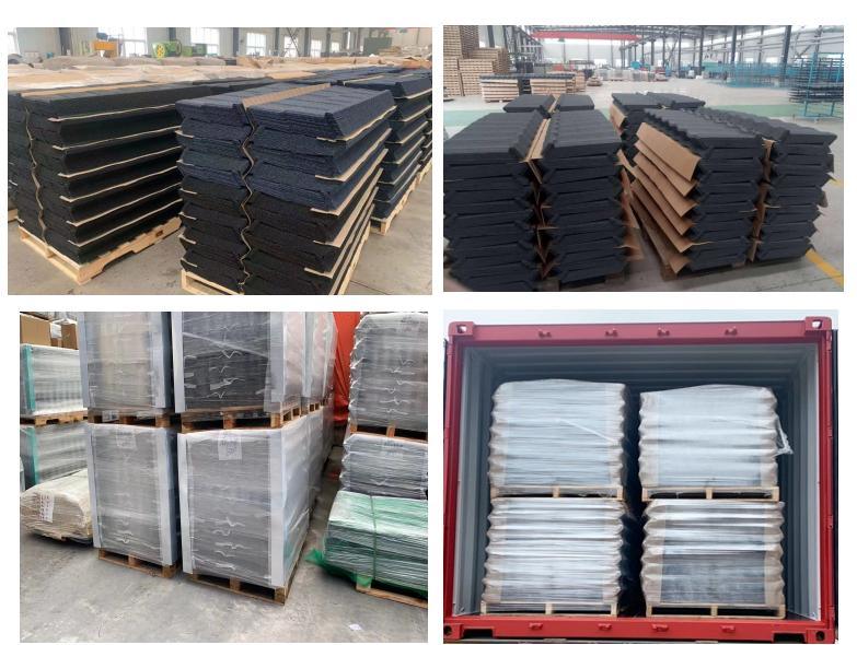 15years Factory Directly Sell Big Flat Shape Colored Stone Coated Asphalt Tiles