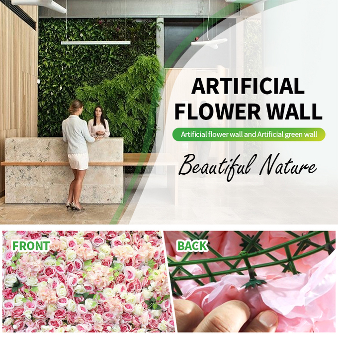 Customized Artificial Hanging Flower Wall Panels Wedding Backdrop 0