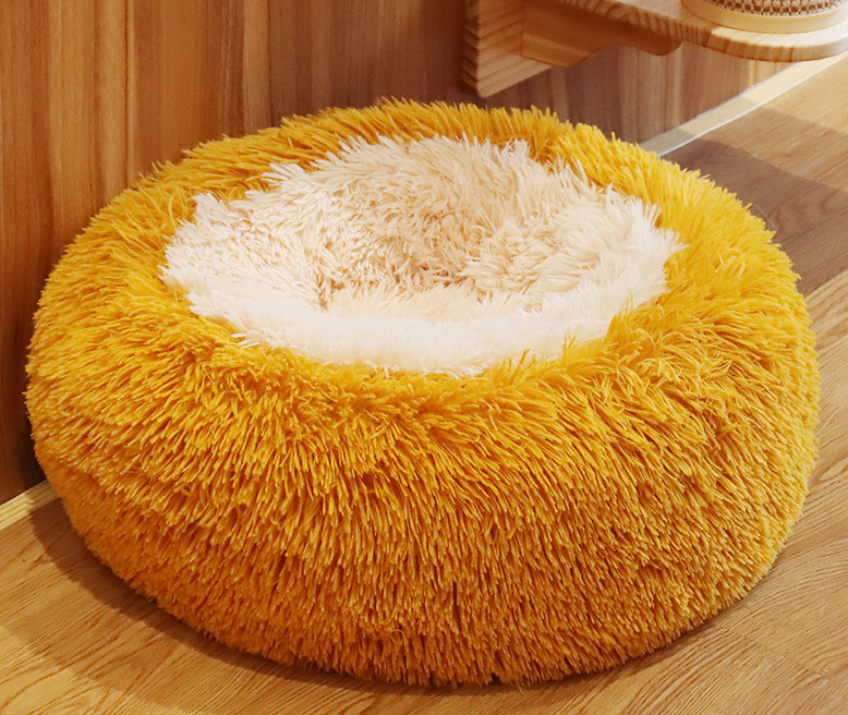 fluffy donut dog bed