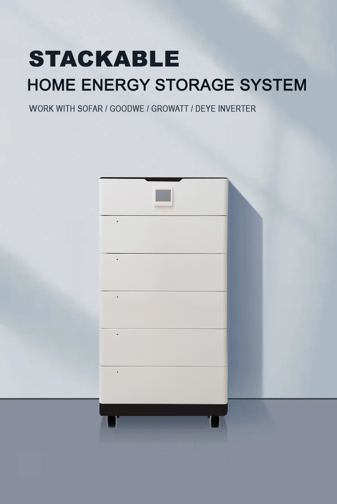 409.6V 100A 40kw White Solar Stackable Storage Lithium Battery 10kw 15kw 20kw 30kw For Home Energy System 1