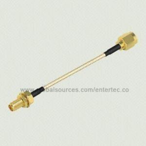 China Military Coaxial Cable for RF Cable Assembly, with Female SMA S/T Bulkhead Jack to Male SMA S/T Plug on sale 